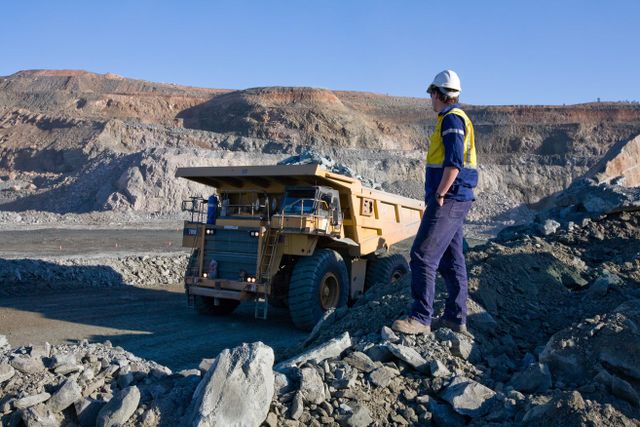 Supervisor at open pit mine