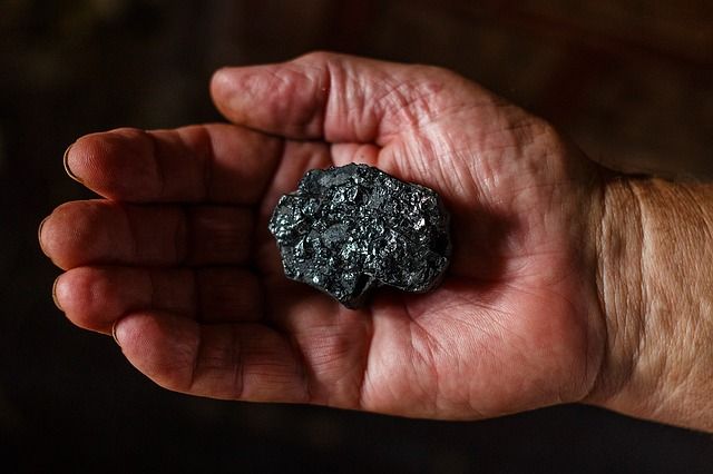 coal in hand