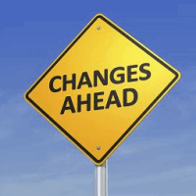 'Changes Ahead' sign