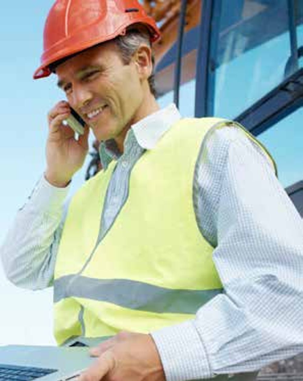 Miner talking on the phone