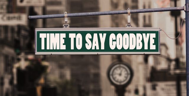 Picture of a goodbye sign
