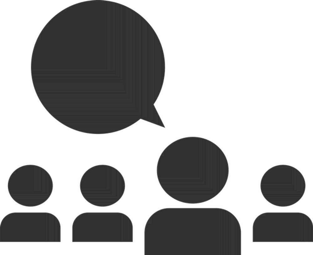 Characters and speech bubble