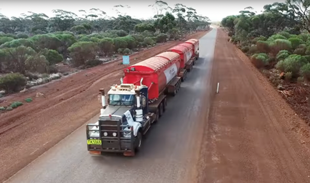 Autonomous road trains Australian mining industry
