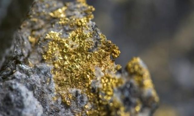 Gold on a rock