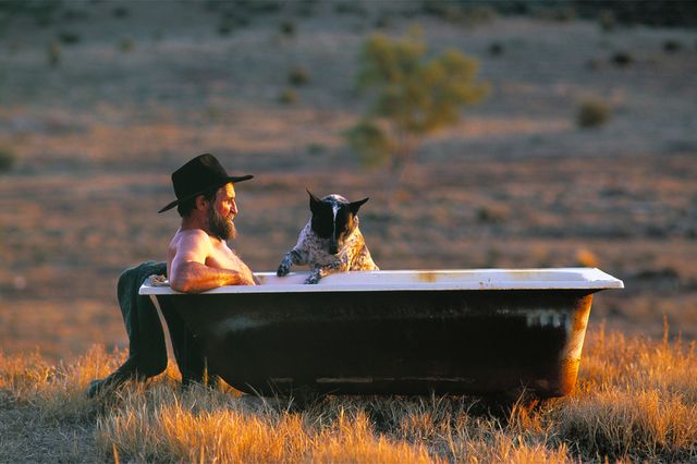 John-Heather-And-Dog-In-Bath