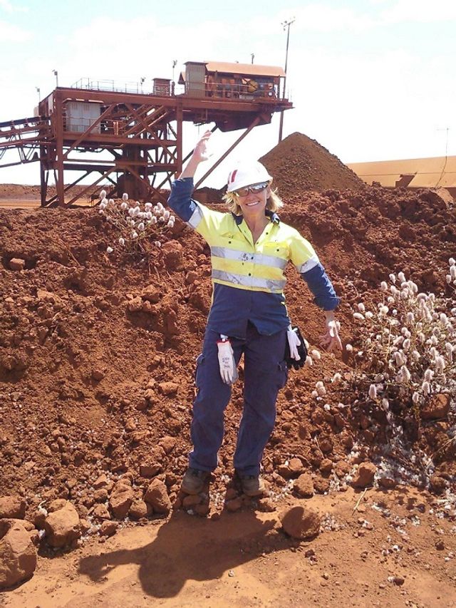 picture of a woman in mining gear