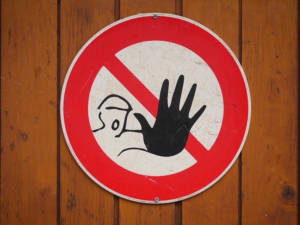 Warning sign.