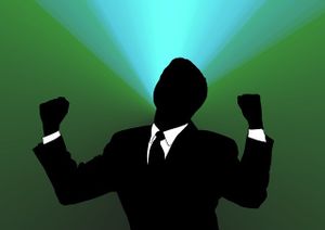 Image of a man celebrating success.