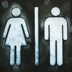 Female and male bathroom sign