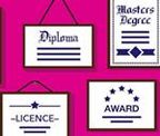 Diploma, degree, licence and award