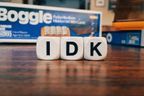Picture of a boggle dice