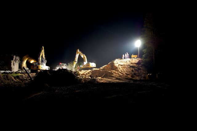 Night shift on a mine site