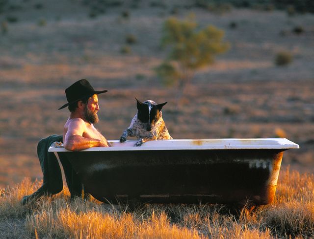 John-Heather-And-Dog-In-Bath